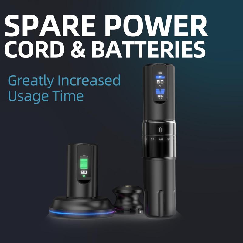 OG PRODUCE DARK KNIGHT Adjustable Stroke Wireless Tattoo Pen with 2000mAh