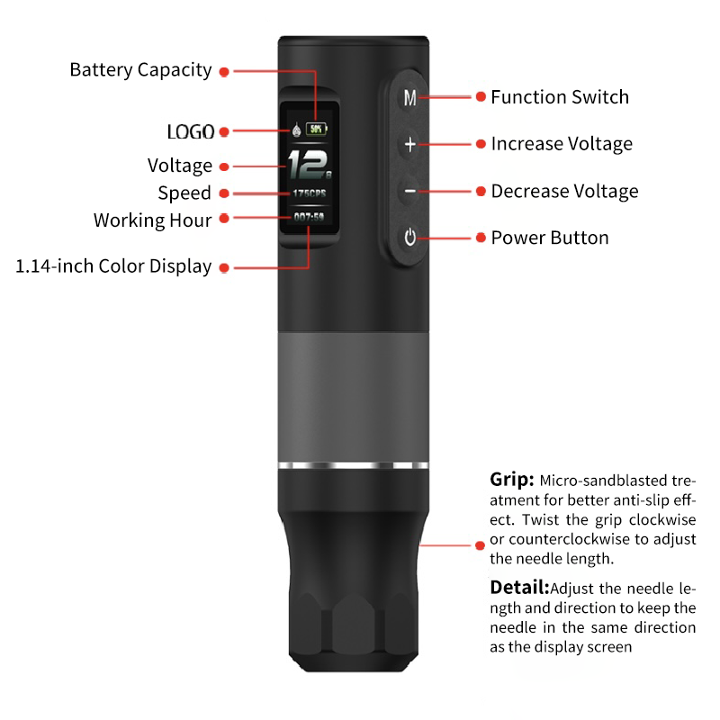 TangLong & OG PRODUCE 缘叁 Wireless Tattoo Pen