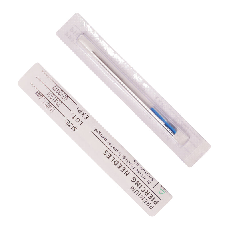 Agujas rectas para perforaciones corporales (50 unidades)