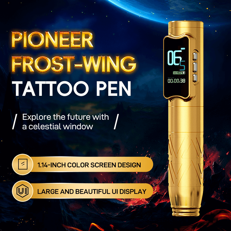 PIONEER-FROST-WING 3mm Stroke Wireless Tattoo Pen