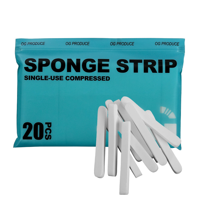 Tira de esponja comprimida de un solo uso