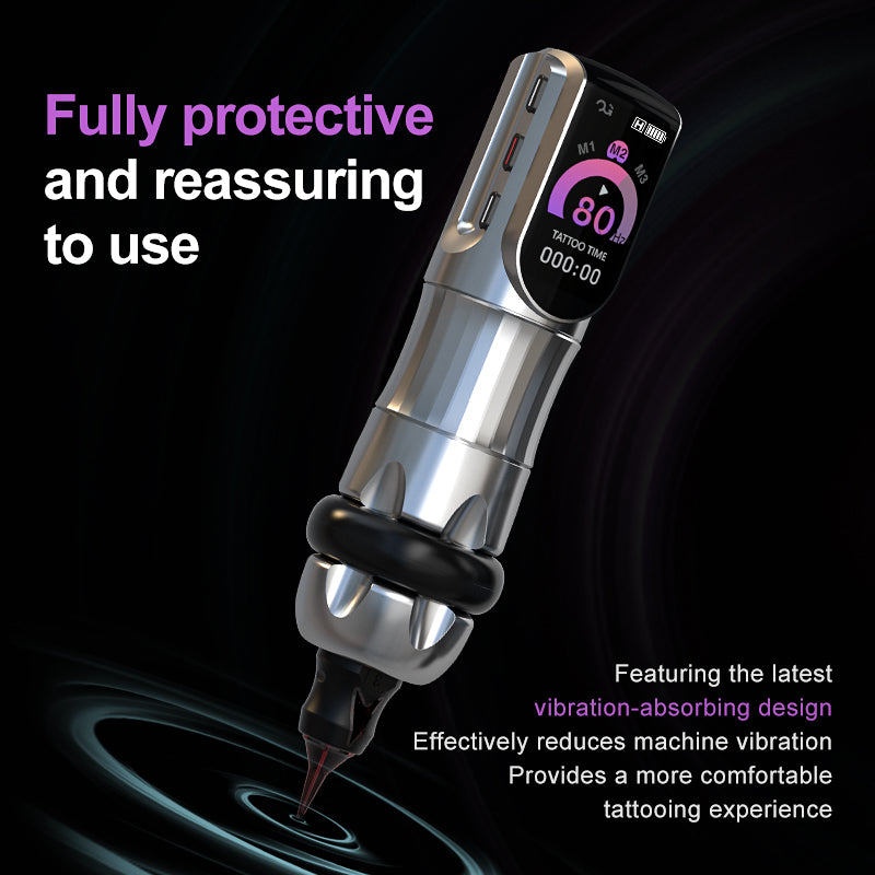 PIONEER-INSPIRATION 3.5mm / 4.2mm Stroke Shock Absorption Wireless Tattoo Pen