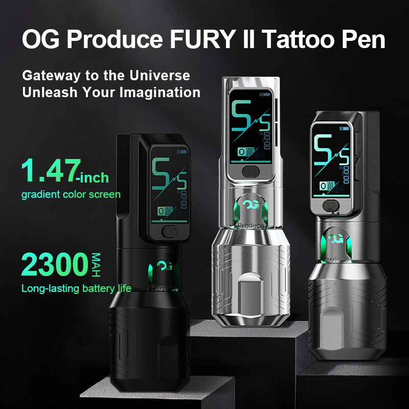 PIONEER-FURY II 4.2mm stroke wireless tattoo pen by OG PRODUCE