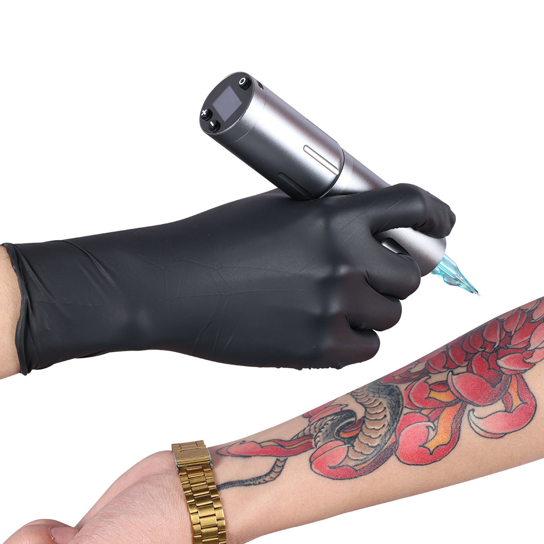 Guantes de tatuaje desechables negros 100 piezas