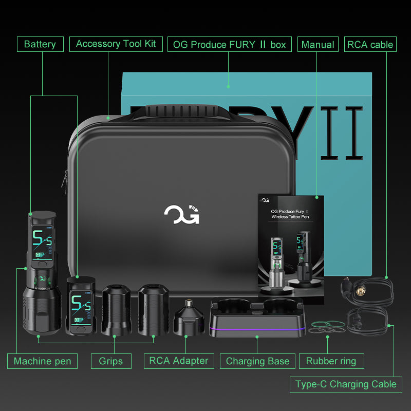 PIONEER-FURY Ⅱ 4.2mm Stroke Wireless Tattoo Pen