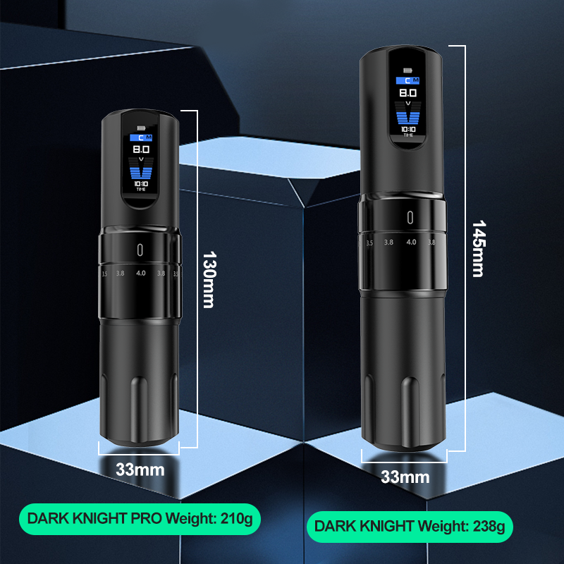 DARK KNIGHT Adjustable Stroke Wireless Tattoo Pen with 2000mAh