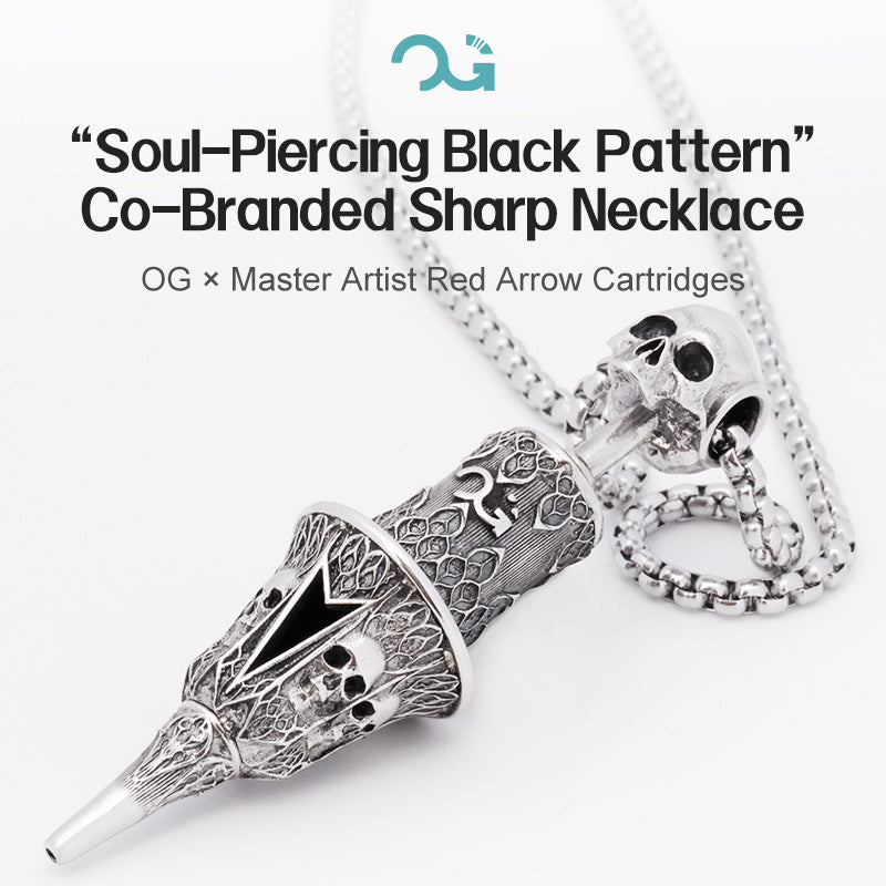 Arrow Cartridges CO-Branded Necklace for professional tattoo cartridge needle setup