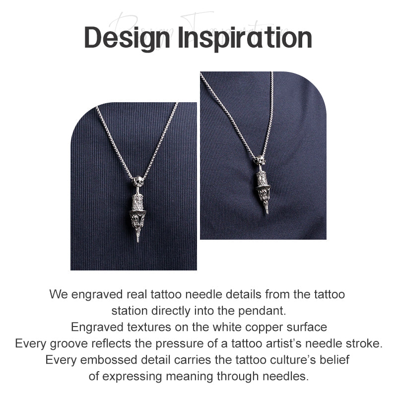 Arrow Cartridges CO-Branded Necklace for professional tattoo cartridge needle setup