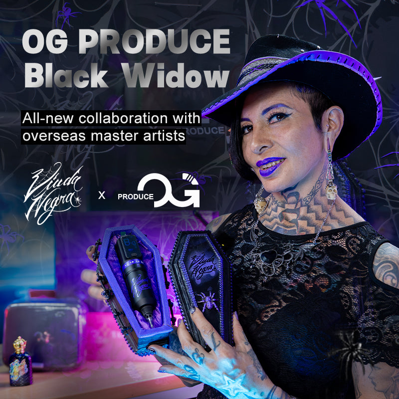 Black Widow Adjustable Stroke Wireless Tattoo Pen product image by OG PRODUCE