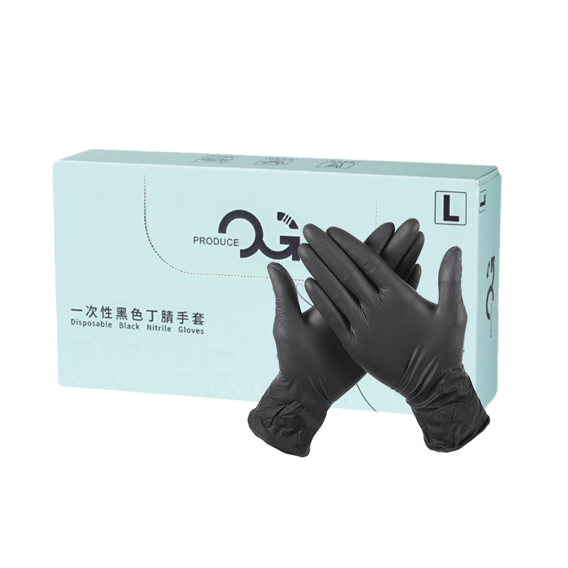 Disposable Black Tattoo Gloves 50pcs