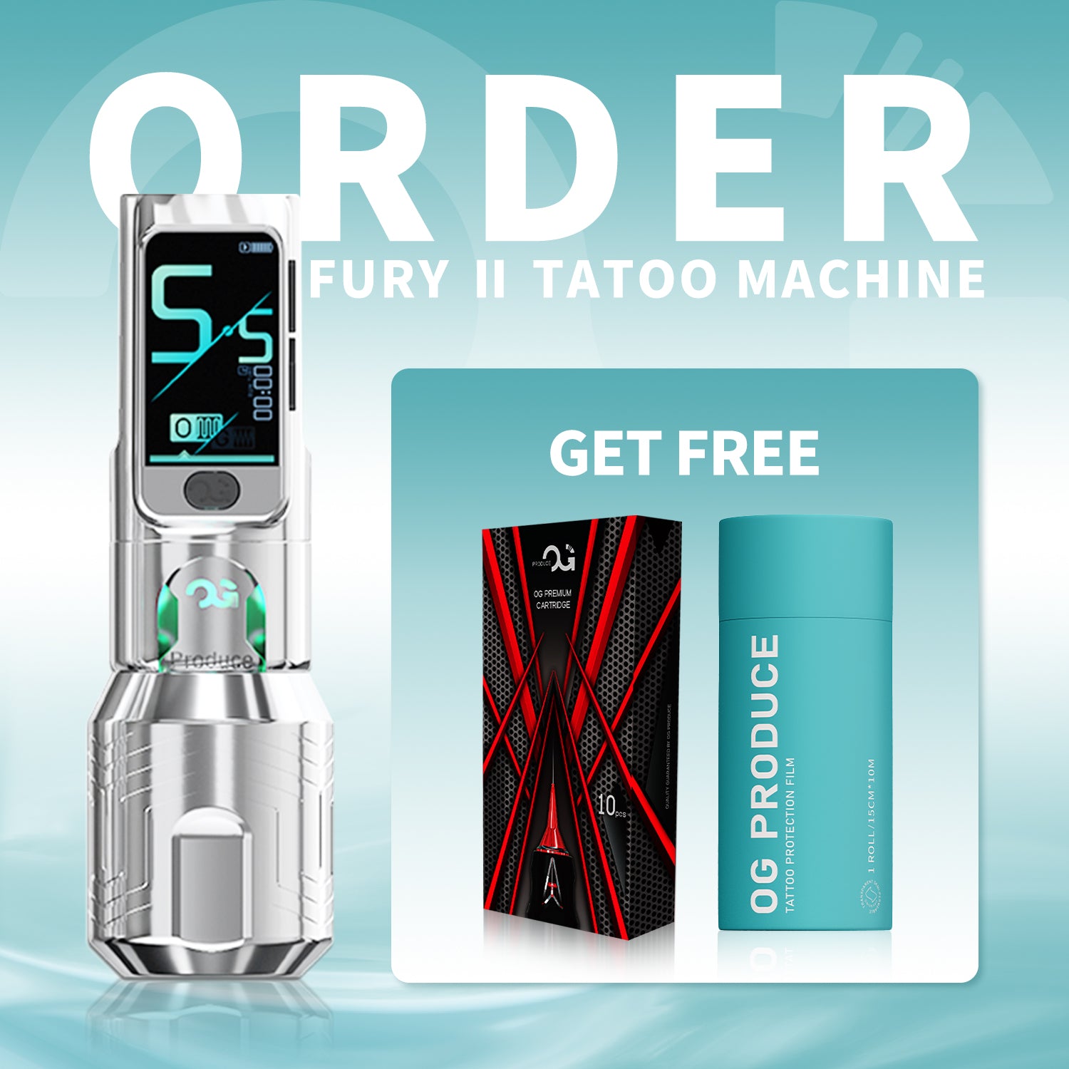 PIONEER-FURY II 4.2mm stroke wireless tattoo pen by OG PRODUCE