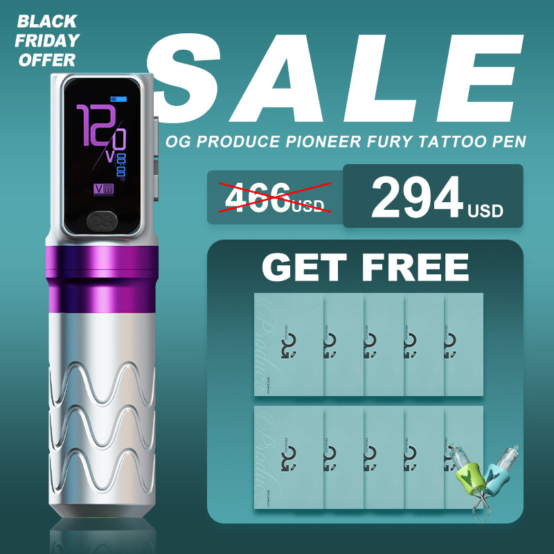 [Jason Ramos Special Offer] PIONEER-FURY 1.47-inch Color Screen Wireless Tattoo Pen - OG PRODUCE