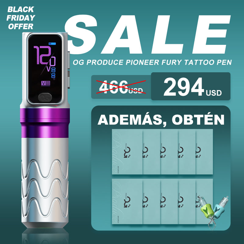 [Jason Ramos Special Offer] PIONEER-FURY 1.47-inch Color Screen Wireless Tattoo Pen - OG PRODUCE