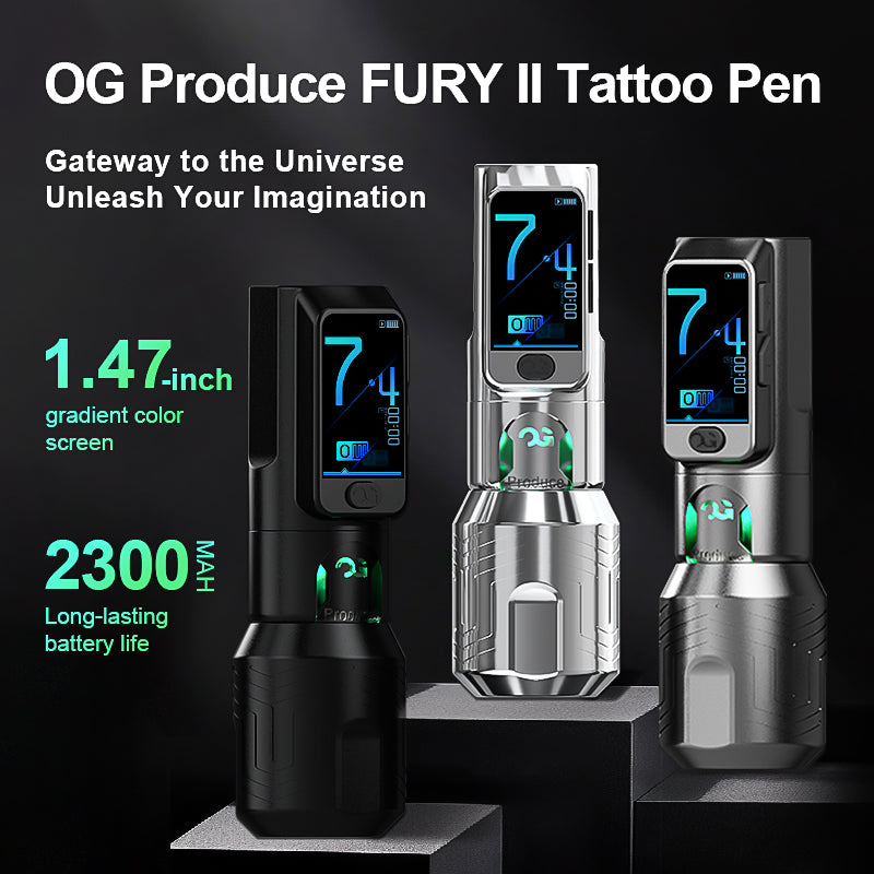 [Jason Ramos exclusive edition] PIONEER-FURY Ⅱ 4.2mm Stroke Wireless Tattoo Pen - OG PRODUCE