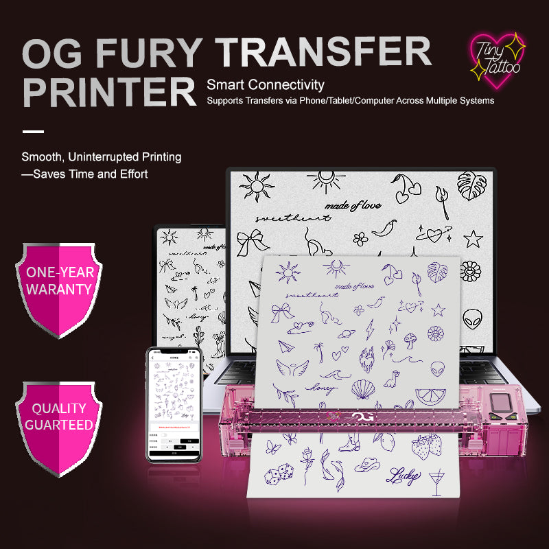 [Jennifer Barrera exclusive edition] Tiny Tattoo Wireless Tattoo Transfer Stencil Printer product image by OG PRODUCE