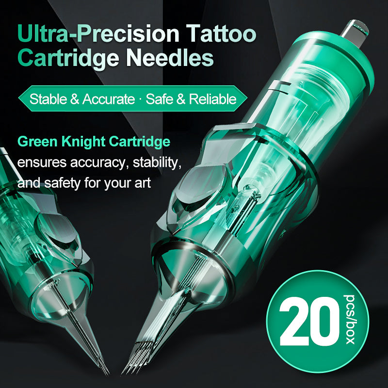 OG Green Knight Hollow Round Liner (HRL) Tattoo Needle Cartridges 20pcs - OG PRODUCE