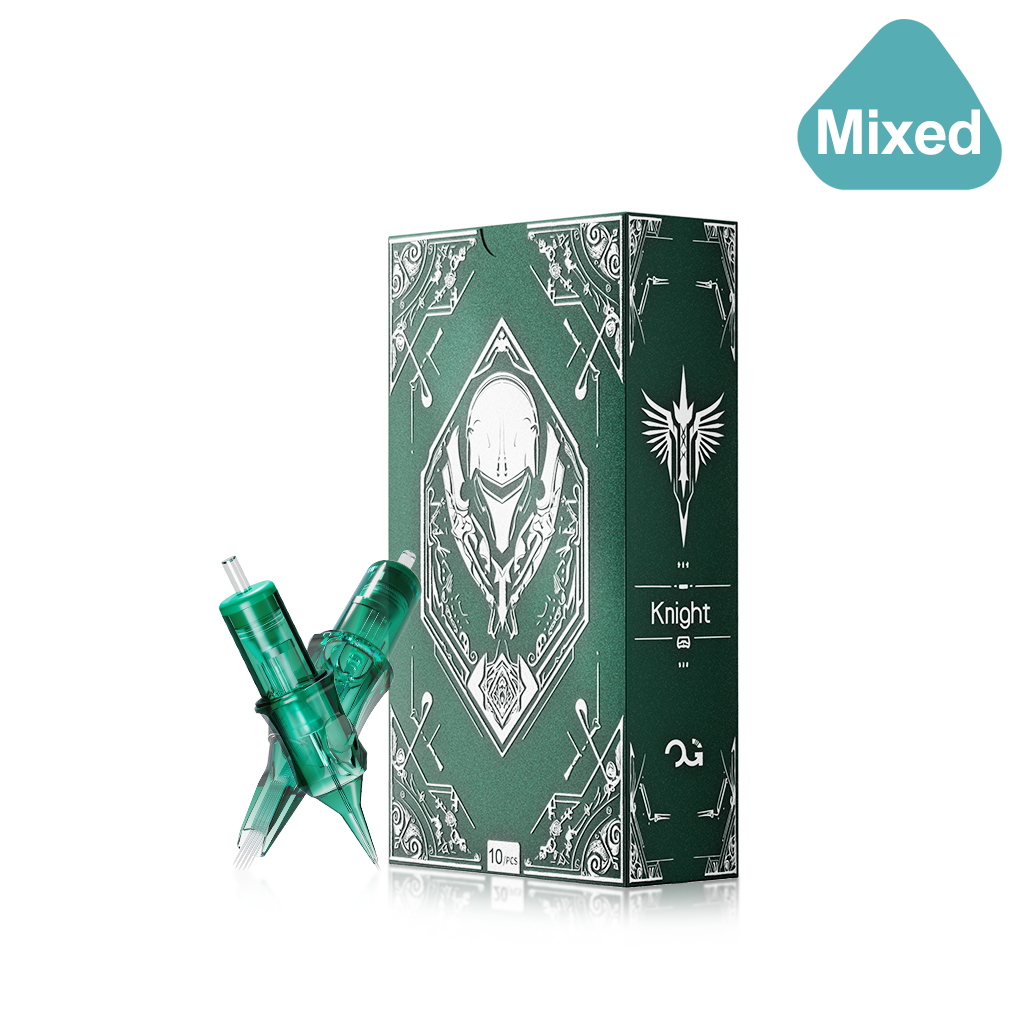 OG Green Knight Mixed Tattoo Needle Cartridges 10pcs for professional tattoo cartridge needle setup