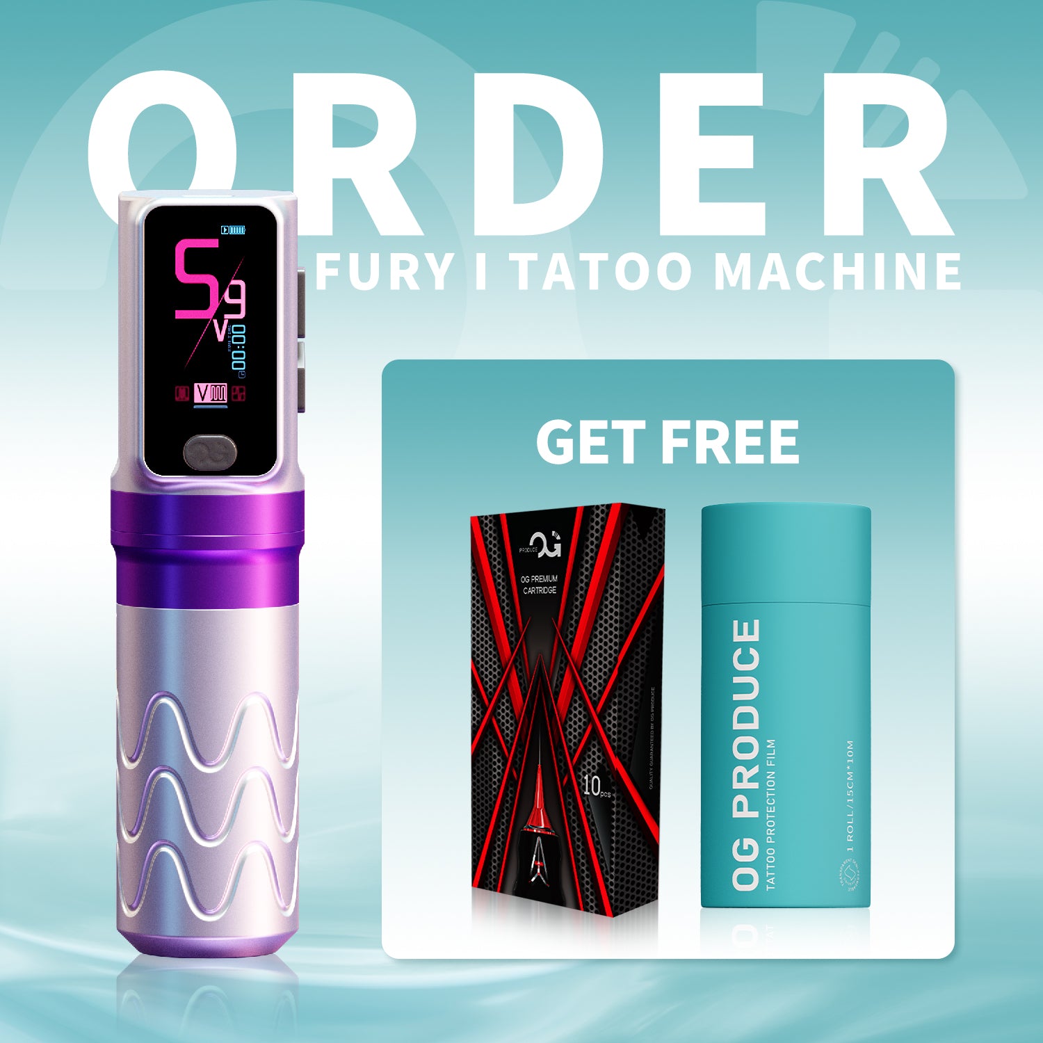 [OG Special Offer] PIONEER-FURY 1.47-inch Color Screen Wireless Tattoo Pen - OG PRODUCE