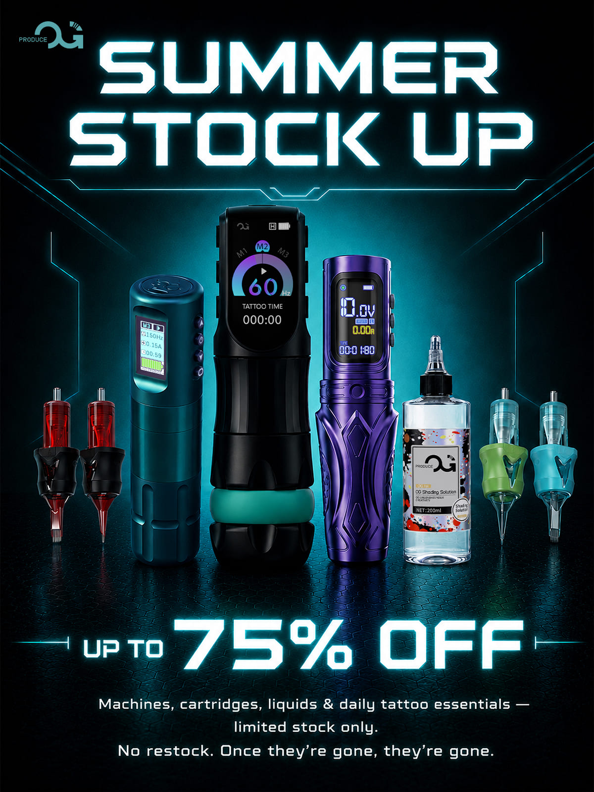 OG PRODUCE | Professional Tattoo Supplies | Tattoo Machine | Cartridge